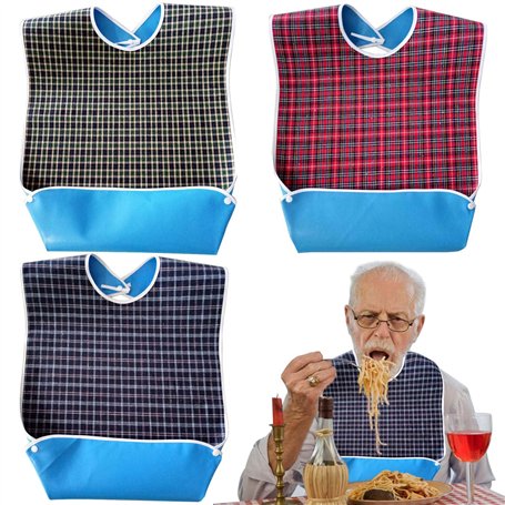 GOMETY Lot de 3 bavoirs pour adultes
