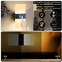 Asfrode Lot de 2 appliques murales d'intérieur avec détecteur de mouvement, rechargeables par USB, sans branchement électrique, 