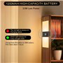 Asfrode Lot de 2 appliques murales d'intérieur avec détecteur de mouvement, rechargeables par USB, sans branchement électrique, 