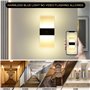 Asfrode Lot de 2 appliques murales d'intérieur avec détecteur de mouvement, rechargeables par USB, sans branchement électrique, 