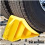 Leikurvo Lot de 2 cales de roue avec poignée - 190 x 110 x 110 mm - En plastique - Pour voiture, caravane, camping-car - Jaune