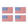 Lot de 4 écussons brodés tactiques à coudre - Motif drapeau américain - Accessoires de bricolage