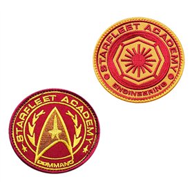 Lot de 2 écussons brodés à crochet et boucle compatibles avec Star Trek Starfleet Academy pour pantalons