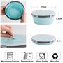 Boîte à Lunch Pliante en Silicone Rond Rétractable Récipients Alimentaires Déjeuner Bento Box Stocka