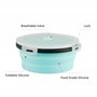 1200ml Bol Pliable Camping, Boîte à Lunch Pliante en Silicone Rond Rétractable Récipients Alimentaires Déjeuner Bento Box Stocka