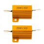 Mdurian 2 X Résistances 25W 1.5 Ohm 5% Aluminium Boîtier Résistances de Charge Châssis Monté Logement Plaque d'or Fil Enroulé