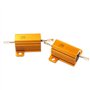 Mdurian 2 X Résistances 25W 1.5 Ohm 5% Aluminium Boîtier Résistances de Charge Châssis Monté Logement Plaque d'or Fil Enroulé