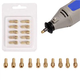 Lot de 10 mandrins en laiton de précision 0