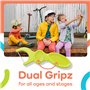 Plackers Lot de 4 paquets de 300 cure-dents pour enfants - Multicolore - Motif spirale de smoothie aux fruits - Version original