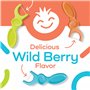 Plackers Lot de 4 paquets de 300 cure-dents pour enfants - Multicolore - Motif spirale de smoothie aux fruits - Version original