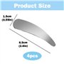 Yicoovey Lot de 4 spatules cosmétiques en métal - Spatules incurvées - Mini spatule cosmétique - Applicateur de maquillage - Cui