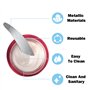 Yicoovey Lot de 4 spatules cosmétiques en métal - Spatules incurvées - Mini spatule cosmétique - Applicateur de maquillage - Cui