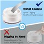 Yicoovey Lot de 4 spatules cosmétiques en métal - Spatules incurvées - Mini spatule cosmétique - Applicateur de maquillage - Cui