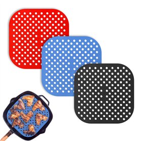 Lot de 3 tapis de cuisson vapeur réutilisables pour friteuse à air vapeur - 19