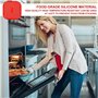 Lot de 3 tapis de cuisson vapeur réutilisables pour friteuse à air vapeur - 19,1 cm - Carrés antiadhésifs - En silicone perforé 