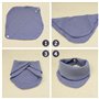 Bavoirs triangulaires 3 pièces pour bébé, sangle de bébé en mousseline douce avec boutons-pression réglables, sangle de cou abso