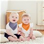 Bavoirs triangulaires 3 pièces pour bébé, sangle de bébé en mousseline douce avec boutons-pression réglables, sangle de cou abso