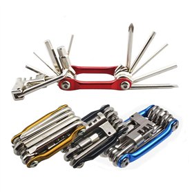 Senven 11-en-1 Outil de réparation de vélo pliant portable multifonctions
