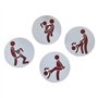 Lot de 4 marqueurs de Balle de Golf en Bois pour Adulte - Humour - Accessoire de Golf créatif - pour Les Amateurs de Golf