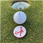 Lot de 4 marqueurs de Balle de Golf en Bois pour Adulte - Humour - Accessoire de Golf créatif - pour Les Amateurs de Golf