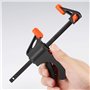 JIZZU 6PCS 4 Pouces Pince de Serrage Rapide pour le Travail du Bois, Opération à une Main, Pince de Barre à Cliquet