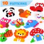 PITMT 10mm Perles à Repasser Grosse, 1200 PCS XL Perle a Repasser 10 Couleurs avec Plaque Perle a Repasser, 10 Motifs 3 Papiers 