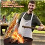 Delixike Planche à saumon flambé en acier inoxydable - Extra large de 17 cm - Support de saumon flambé compatible avec les brase