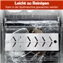 Delixike Planche à saumon flambé en acier inoxydable - Extra large de 17 cm - Support de saumon flambé compatible avec les brase