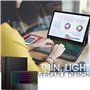 Nanhent Rétroéclairé Clavier Coque pour Samsung Galaxy Tab S10+ 2024 / S9+ Plus / S9 FE+ 12,4 Pouces 2023, Smart Touchpad, AZERT