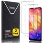 Didisky Lot de 2 films de protection d'écran en verre trempé pour Xiaomi Redmi Note 7