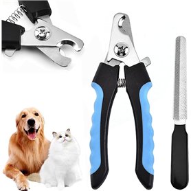LauCentral Coupe Ongles Chien pour Coupe Griffes Chien Et Coupe Ongle Cha-Coupe Ongle pour Chien ou Chat avec Cran de Sécurité