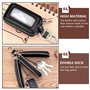 DAGORD Étui Porte-Clés en Cuir - Pochette Zippée avec Fenêtre Transparent - Porte-Monnaie pour Clés - Homme et Femme - Noir
