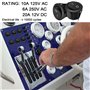 8Pcs Interrupteur à Bascule ON Off KCD1 Mini Interrupteur à Bascule Rond SPST 2Pin avec Fils et Capuchon étanche, 10A 125V AC;6A