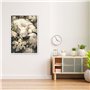 DCIDBEI 40x50CM DIY Rond Diamond Painting Chat Blanc en Fleurs, Tableau Diamant Animaux, Kits Broderie Point de Croix Diamant De