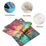 DCIDBEI 40x50CM DIY Rond Diamond Painting Chat Blanc en Fleurs, Tableau Diamant Animaux, Kits Broderie Point de Croix Diamant De