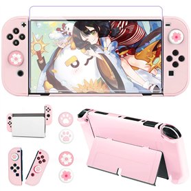 OLDZHU Coque Rose Compatible avec Nintendo Switch OLED
