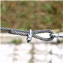 10 Pièces Clips de Câble Métallique avec 1 Pièce Poignée Ouverte, U Boulon Clip Serrage de Câble, Câble Métallique Clips Inox, C
