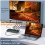 Video Wall Controller, HDMI & DVI 4k Input Makes 4 TV Screens Into 1 Wall Display, 180° Rotate, Extra Audio, IR Remote &RS232+Bo