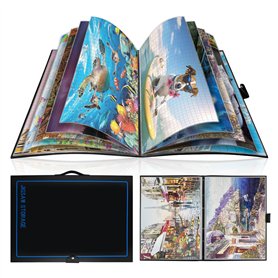 ALL4JIG Classeur de Rangement pour Puzzles | Organisateur Gain de Place pour Adultes | 20 Puzzles Capacité avec Pochettes Film H