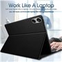Nanhent Rétroéclairé Clavier Coque pour Redmi Pad Pro 12,1 Pouces 2024 Tablette, Smart Touchpad, Housse Étui Premium en Cuir PU 