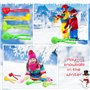Pince à Boule de Neige, Jouets de Jeu de Neige d'hiver 4 pièces, Clip Boule de Neige, Fabricant de Boules de Neige en Plastique,