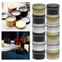 Contenants de Bougie,12PCS 55ML Boîtes à Bougies,Pots de Bougie Ronds,Pots pour La Fabrication de Bougies,Petite Boite en Metal 