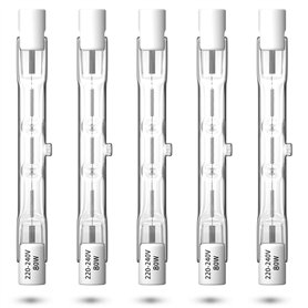 Luxvista Dimmable R7S 78mm 80W Ampoule Halogène Crayon AC220-240V 1390lm J78 Projecteur Halogène Linéaire pour l’éclairage de pa