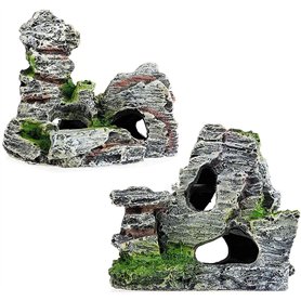 CHJIEJIE Lot de 2 décorations d'aquarium avec Herbe Verte pour Cacher Les crevettes en résine