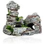CHJIEJIE Lot de 2 décorations d'aquarium avec Herbe Verte pour Cacher Les crevettes en résine, Accessoires d'aquarium en résine,