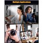 Pakinui Lumiere Telephone Selfie, 2500-9000K 10 températures de Couleur Lumiere Photo, Lampe Selfie avec Batterie 2000 mAh,Lampe