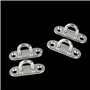 PIQIUQIU Lot de 4 plaques à œil en Acier Inoxydable - 5 mm - Crochets de Fixation en Acier Inoxydable - Crochets muraux pour Fau