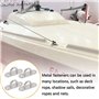 PIQIUQIU Lot de 4 plaques à œil en Acier Inoxydable - 5 mm - Crochets de Fixation en Acier Inoxydable - Crochets muraux pour Fau
