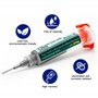 Sn42 Bi58 Pâte à souder sans plomb avec 2 outils de dosage et tiges de poussée, pas de nettoyage nécessaire, basse température 1