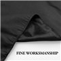 2 Pièces Nappe Noire rectangulaire, Nappe Noire Tissu Décoratif Nappe Noire Polyester Tissu de Table rectangulaire Housses de Ta